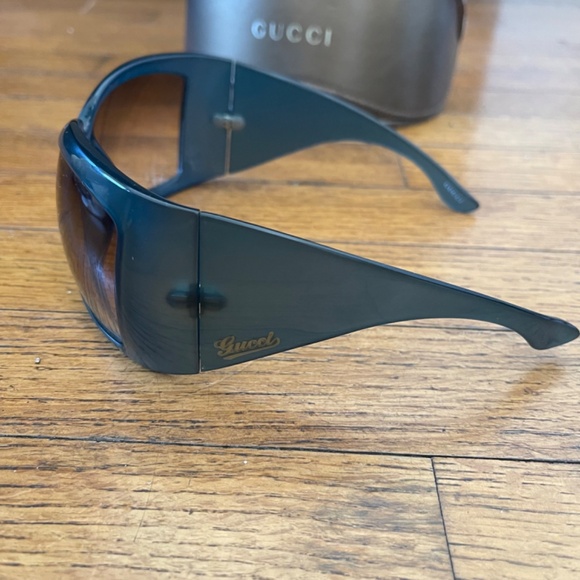 Y2K ICONIC GUCCI Vintage Sunglasses Teal  Oversize Wrap GG2961/S - Picture 4 of 11